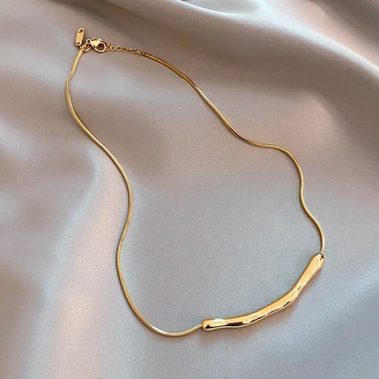 Radiant Bar Necklace with Tangle-Free Chain