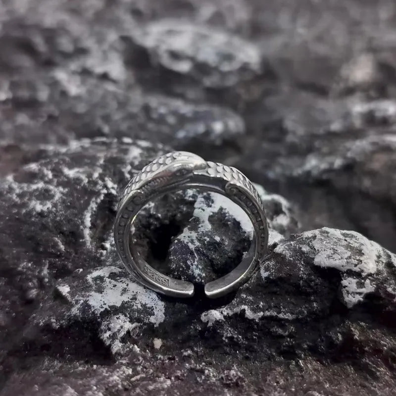 Empowering Silver Serpent Ring