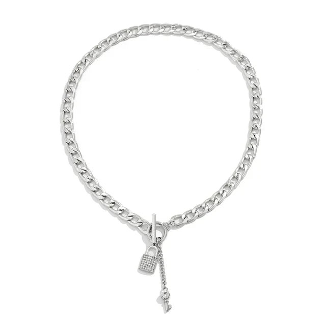 Elegance Lock & Key Necklace Charm