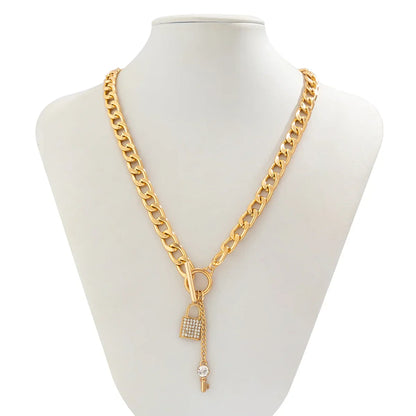 Elegance Lock & Key Necklace Charm