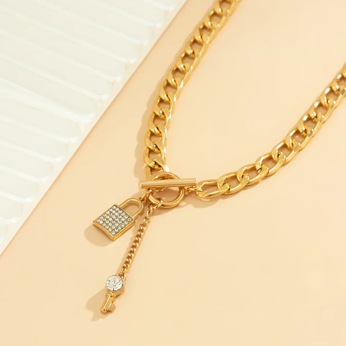 Elegance Lock & Key Necklace Charm