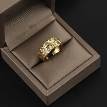 Aphrodite-Inspired Stainless Steel Ring