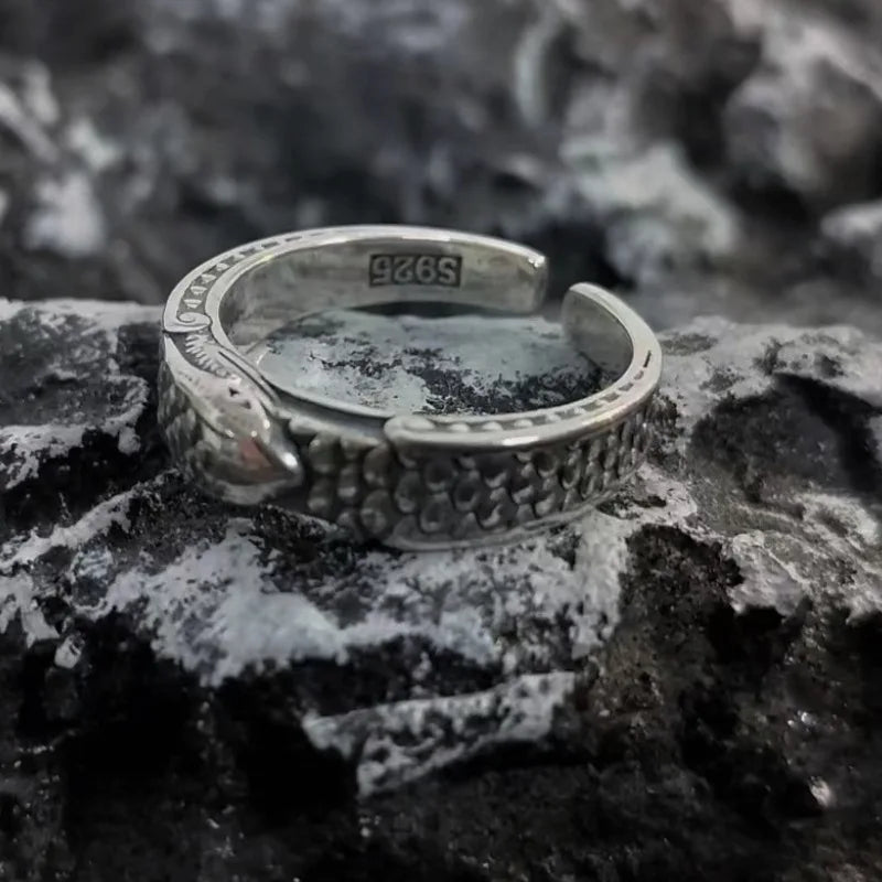 Empowering Silver Serpent Ring