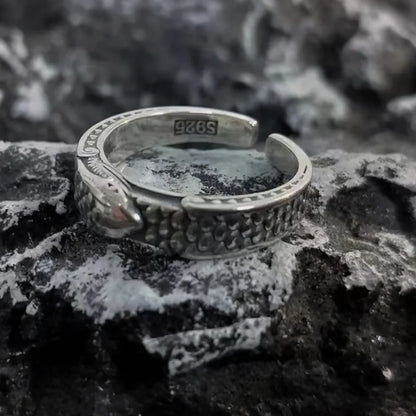 Empowering Silver Serpent Ring
