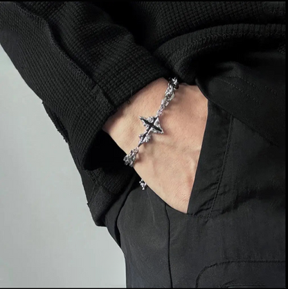 Bold Flame Titanium Steel Bracelet