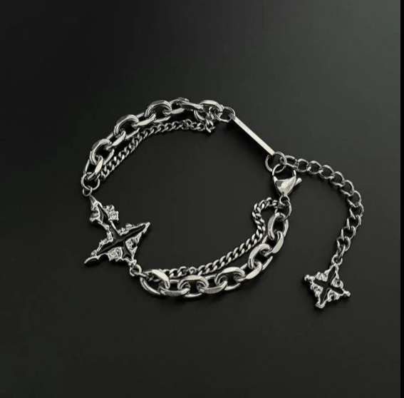 Bold Flame Titanium Steel Bracelet