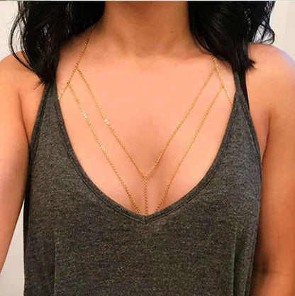 Glamour Layered Bra Chain Jewelry