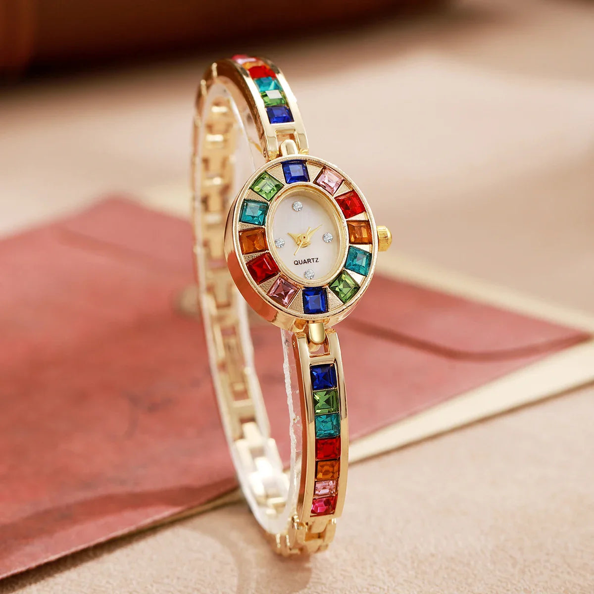 Elegance Gemstone Bracelet Timepiece