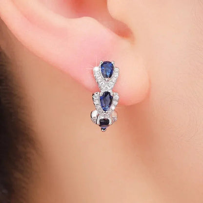 Radiant-Sapphire Earrings