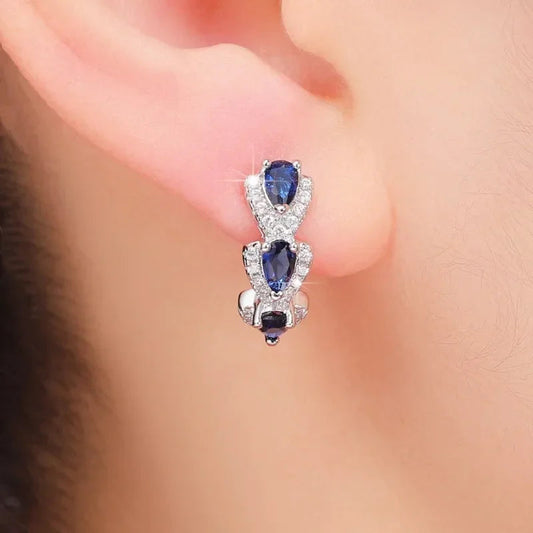 Radiant-Sapphire Earrings