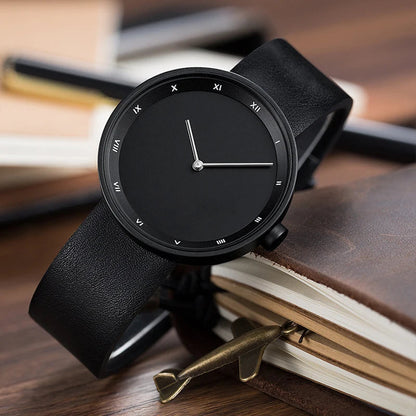 Elegant Essence Swiss Leather Watch