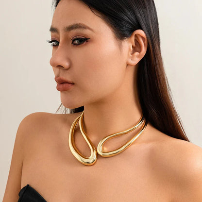 Bold Sculptural Metal Choker