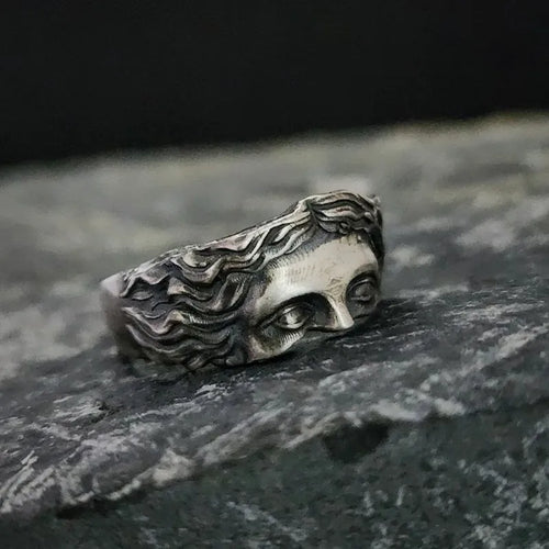 Aphrodite-Inspired Stainless Steel Ring