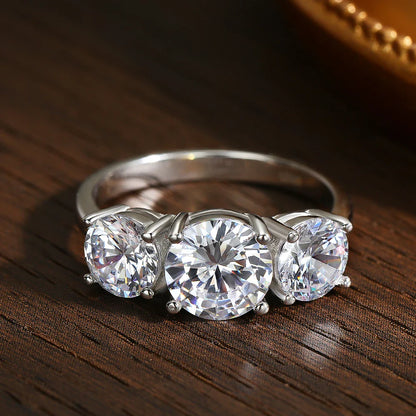 Radiant Elegance Sparkling Moissanite Ring