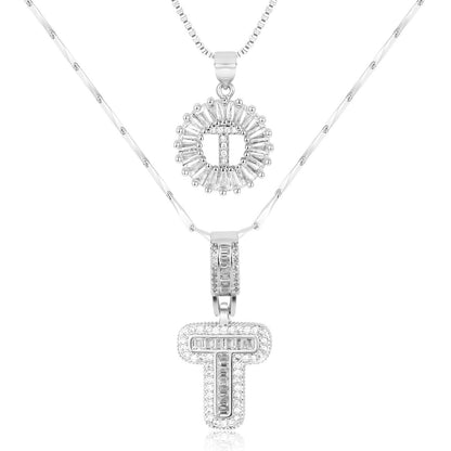 Pave-Diamond Initial Necklace