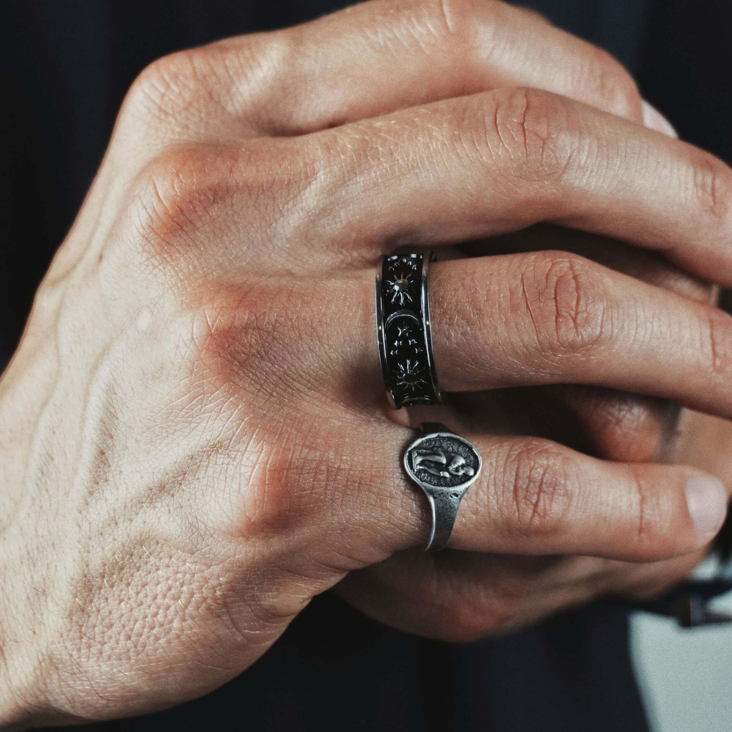 Sculpted Thinker Ring