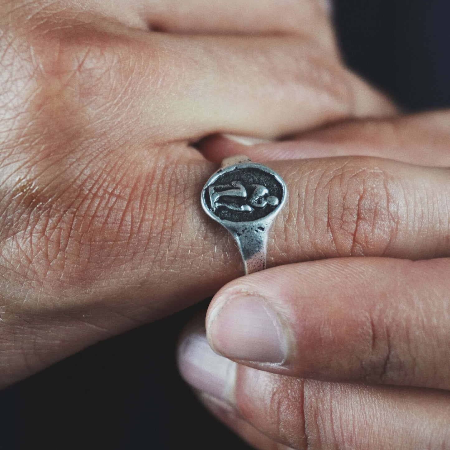 Sculpted Thinker Ring