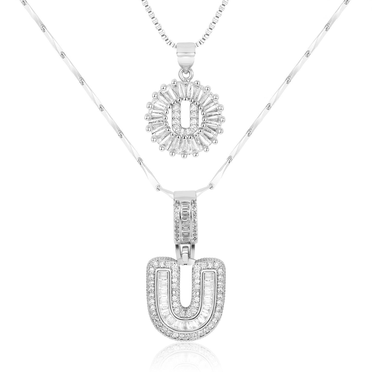 Pave-Diamond Initial Necklace