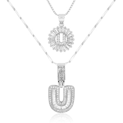 Pave-Diamond Initial Necklace