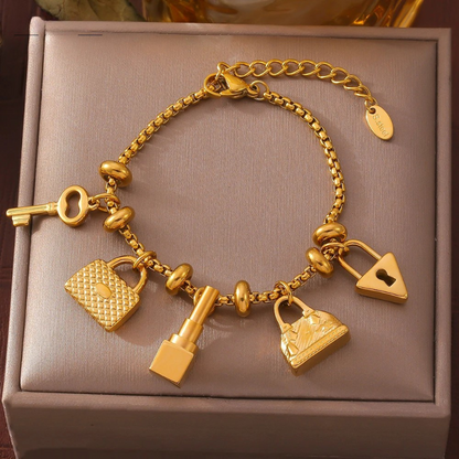 Elevate Your Look: 18K Charm Bracelet