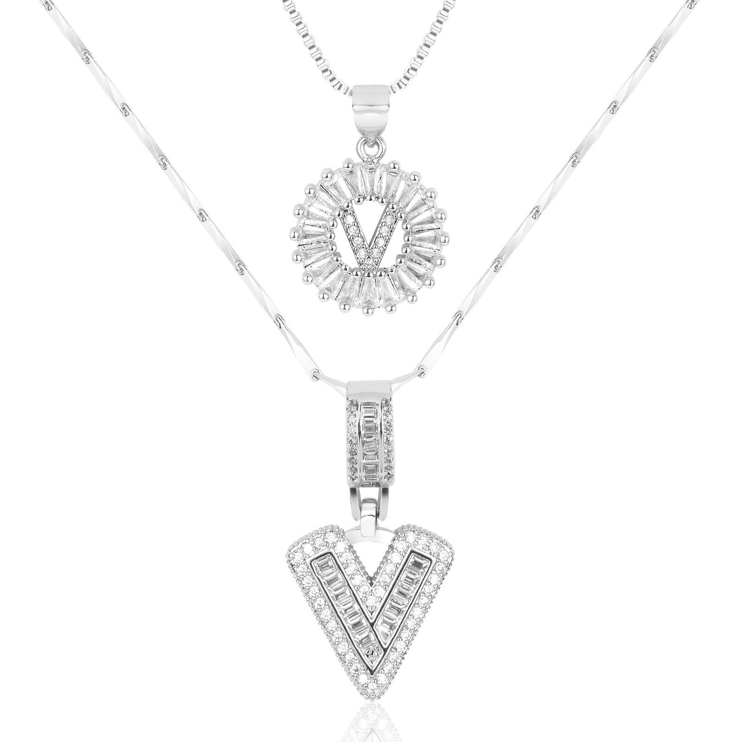 Pave-Diamond Initial Necklace
