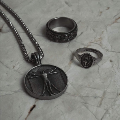 Sculpted Thinker Ring