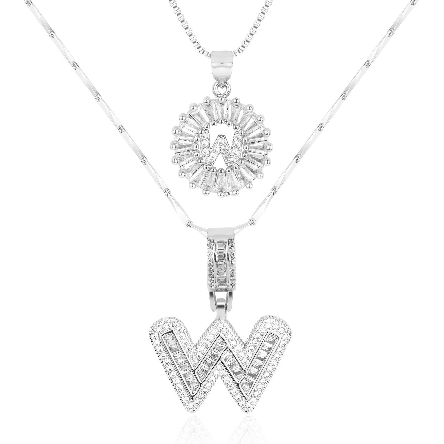 Pave-Diamond Initial Necklace