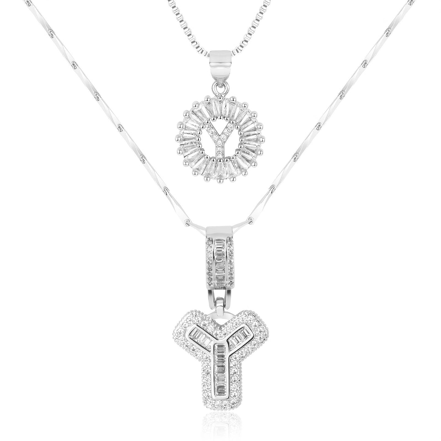 Pave-Diamond Initial Necklace