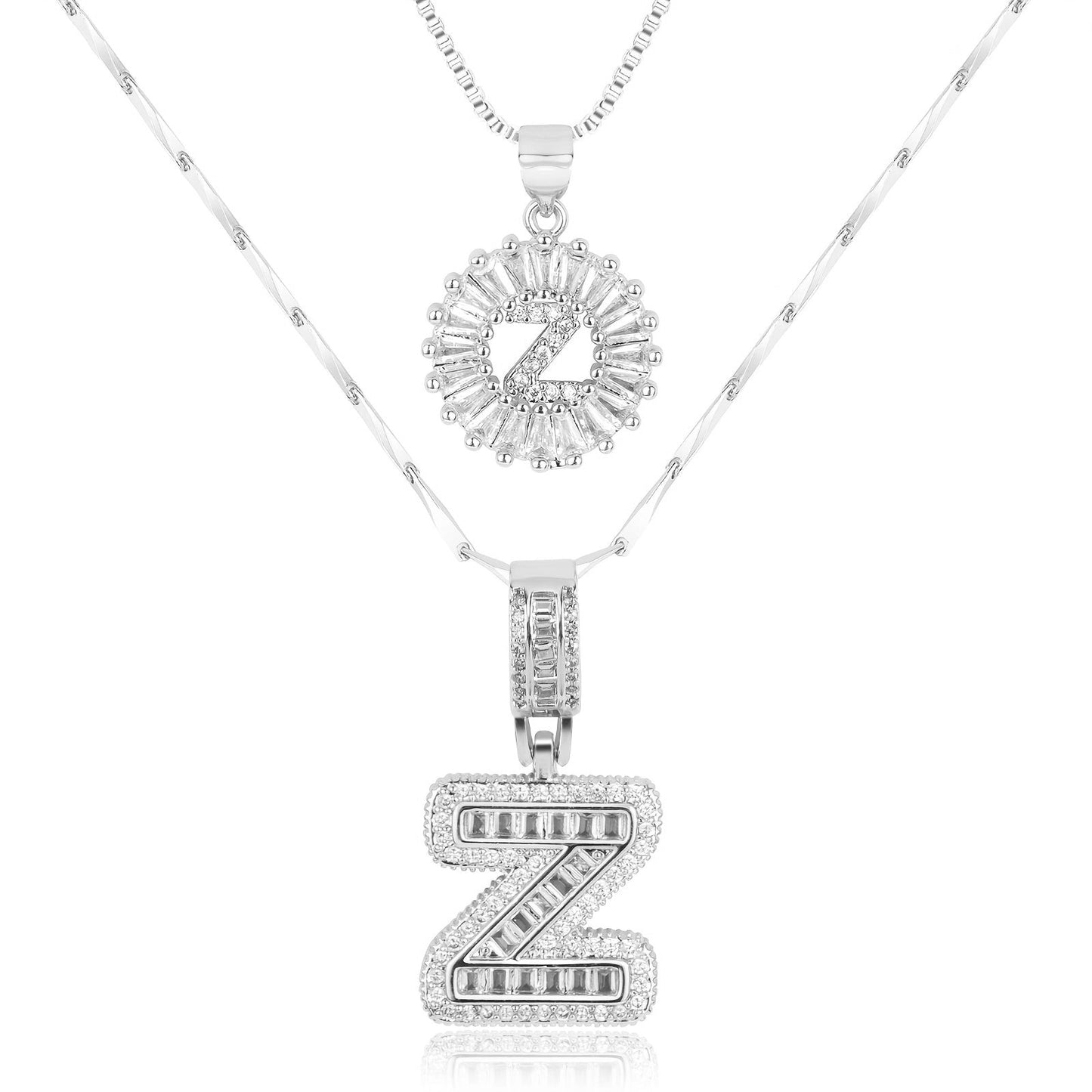 Pave-Diamond Initial Necklace