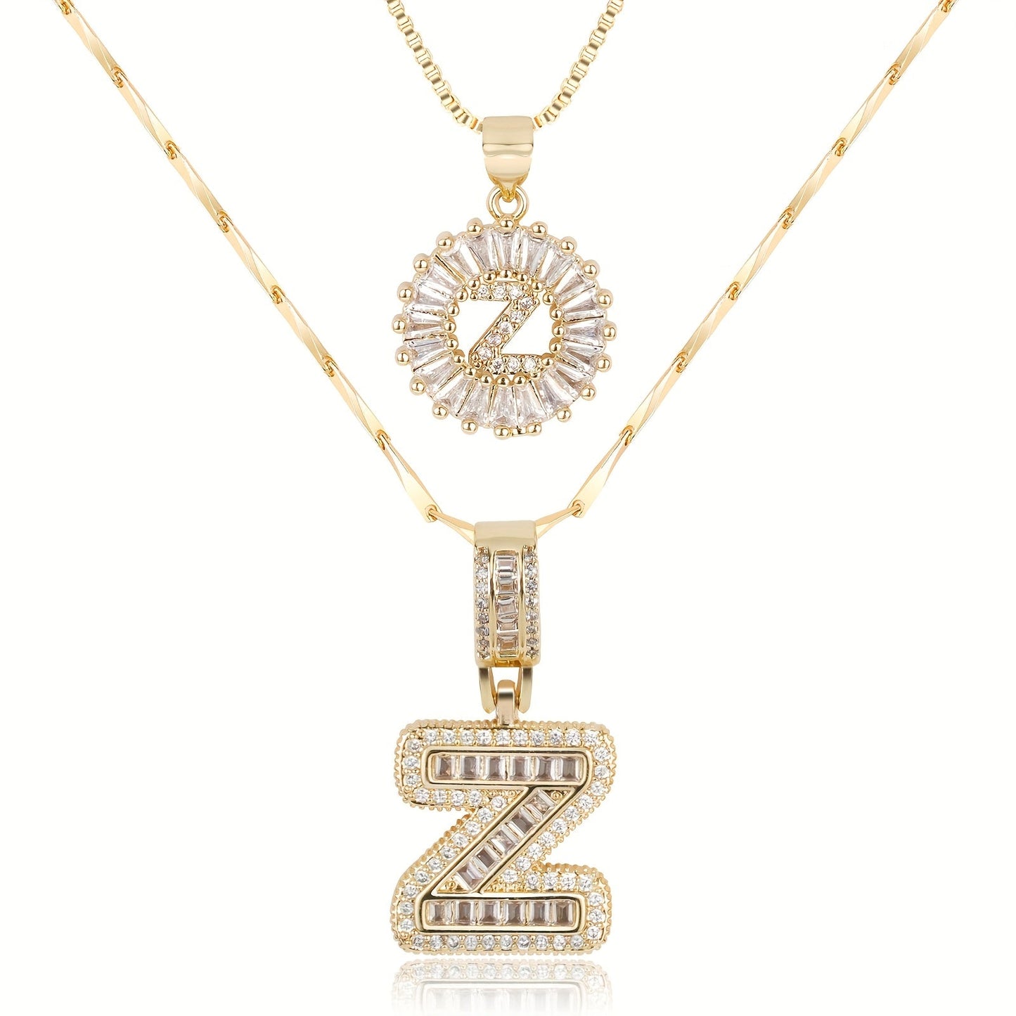 Pave-Diamond Initial Necklace