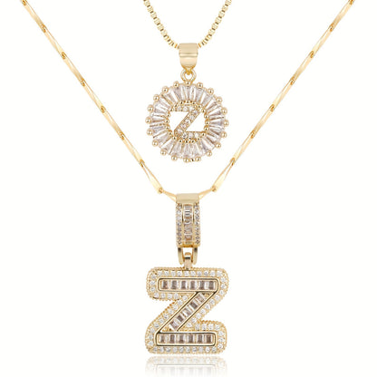 Pave-Diamond Initial Necklace