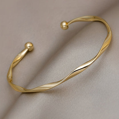 Comfort-Fit Gold-Tone Bracelet