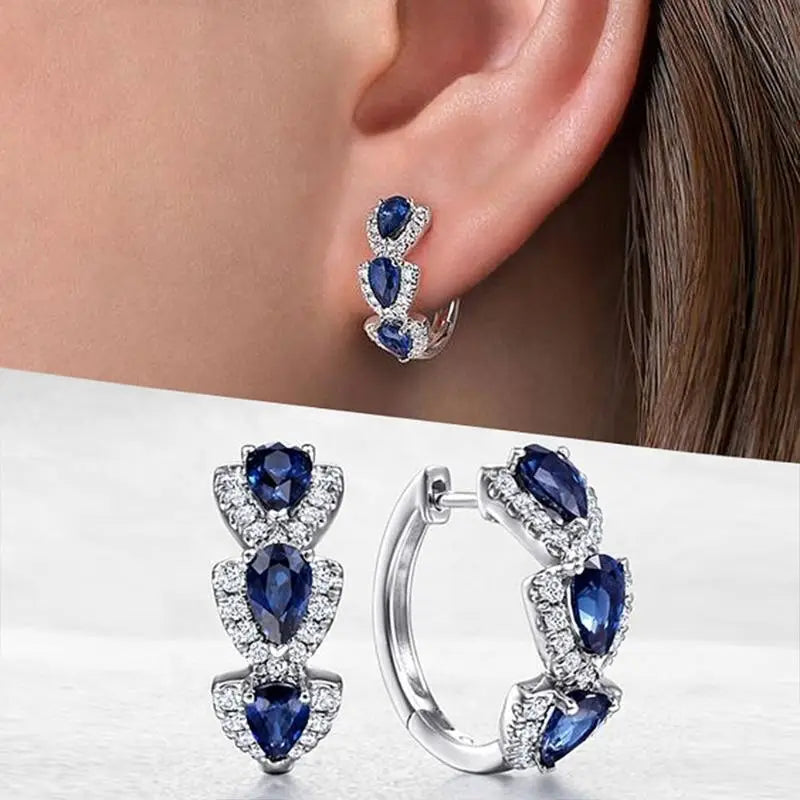 Radiant-Sapphire Earrings