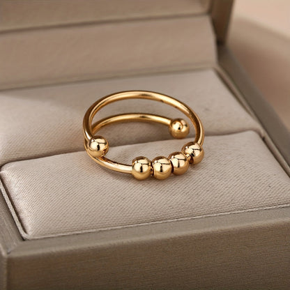 Adjustable-Fit Gold-Tone Ring