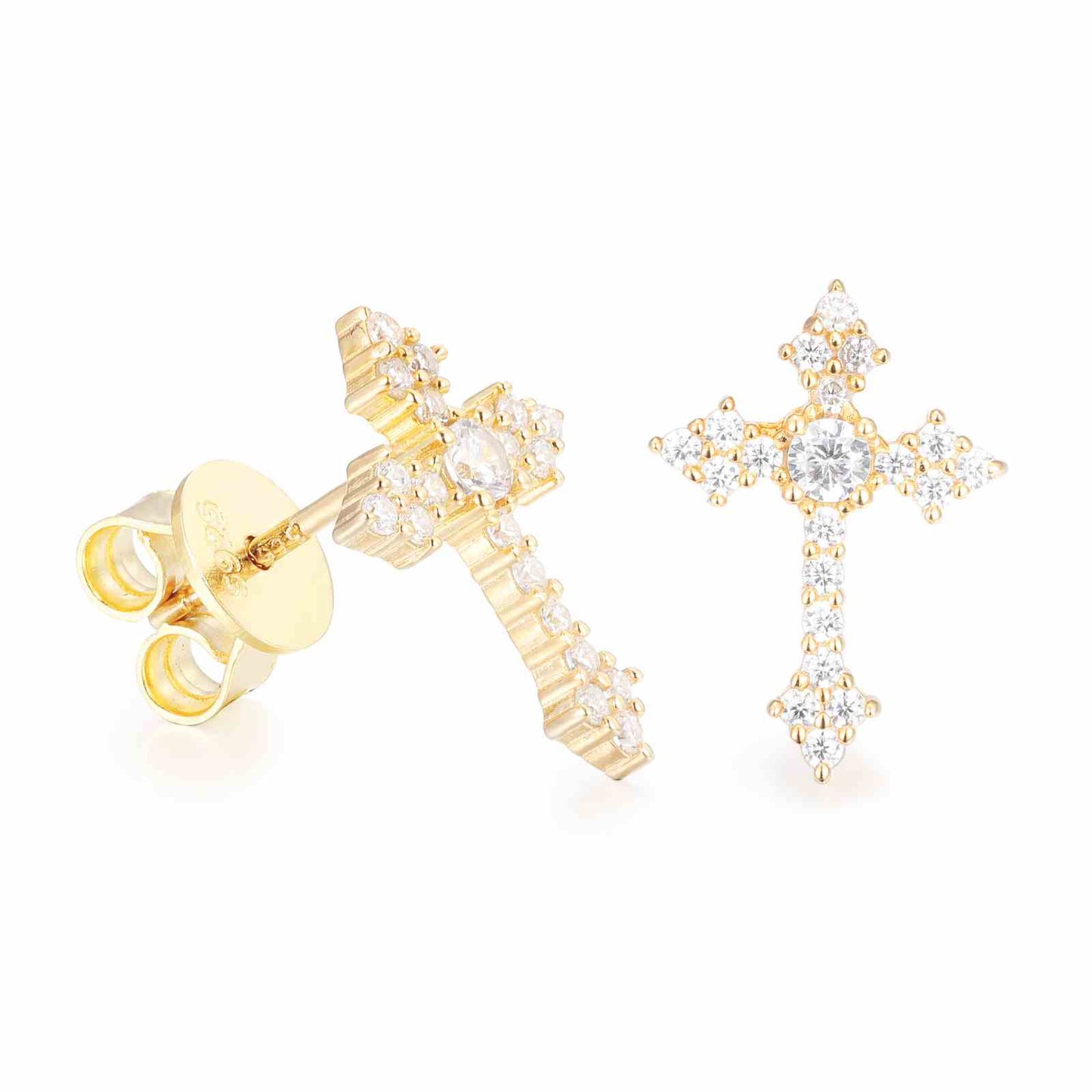 Timeless Affordable Moissanite Cross Earrings
