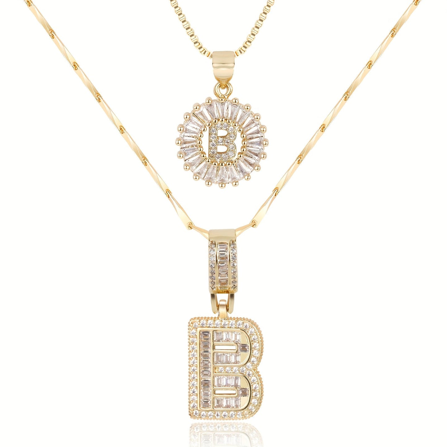Pave-Diamond Initial Necklace