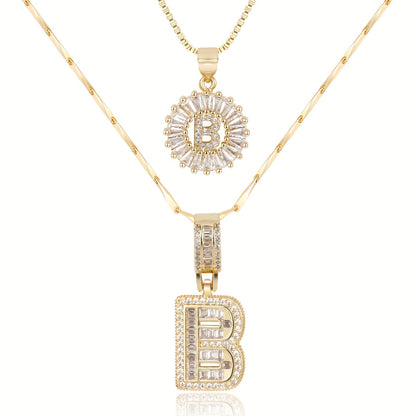 Pave-Diamond Initial Necklace
