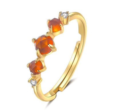 Honey Gemstone Vintage Charm Ring