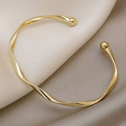Comfort-Fit Gold-Tone Bracelet
