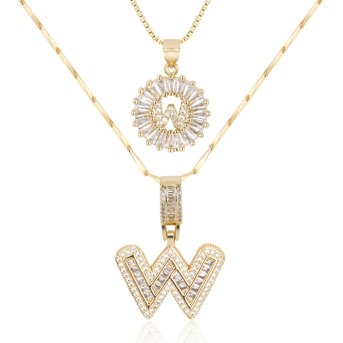 Pave-Diamond Initial Necklace