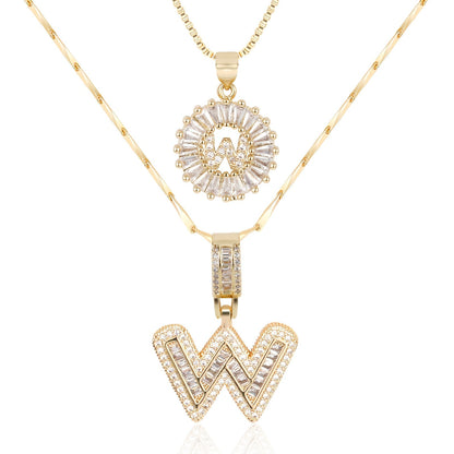 Pave-Diamond Initial Necklace