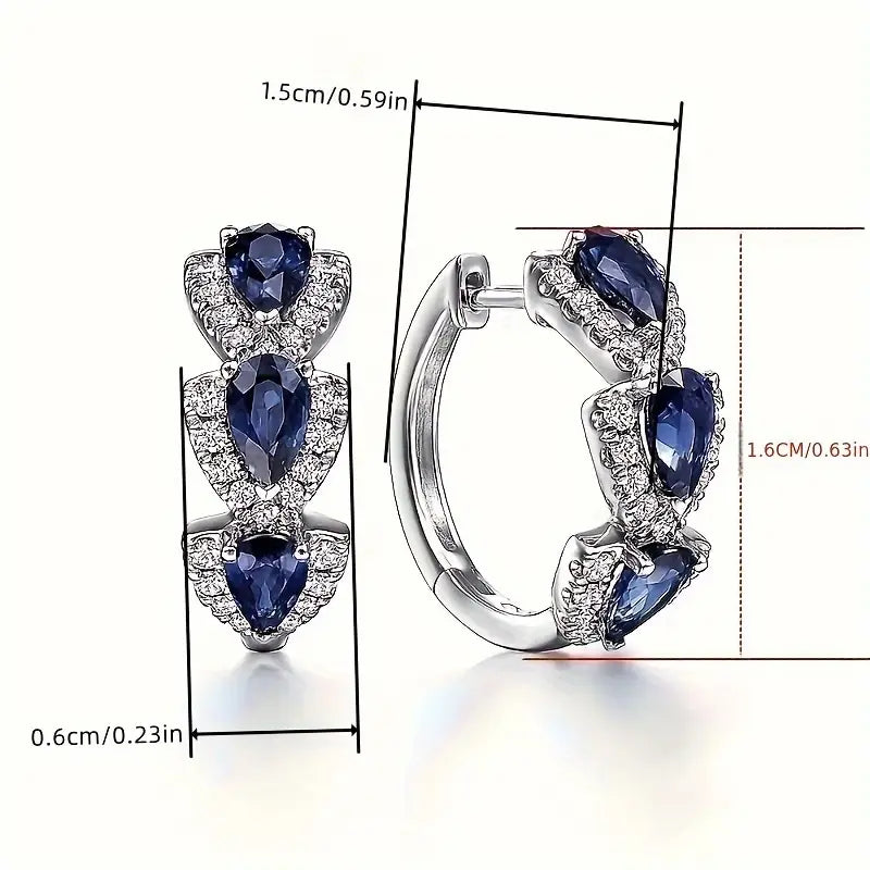 Radiant-Sapphire Earrings
