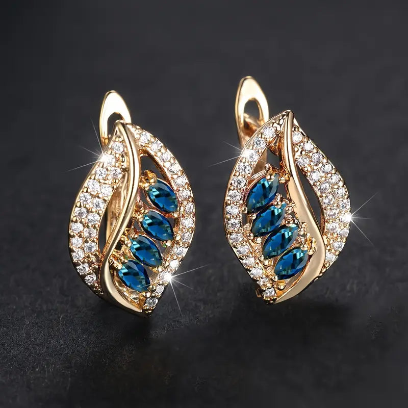 Sky-Blue Glow Earrings