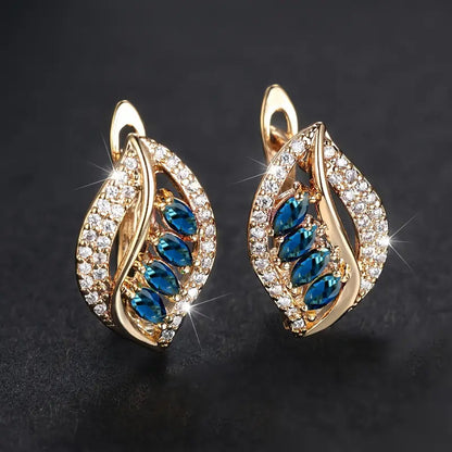 Sky-Blue Glow Earrings