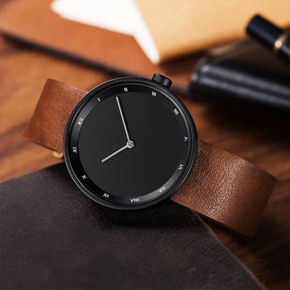 Elegant Essence Swiss Leather Watch