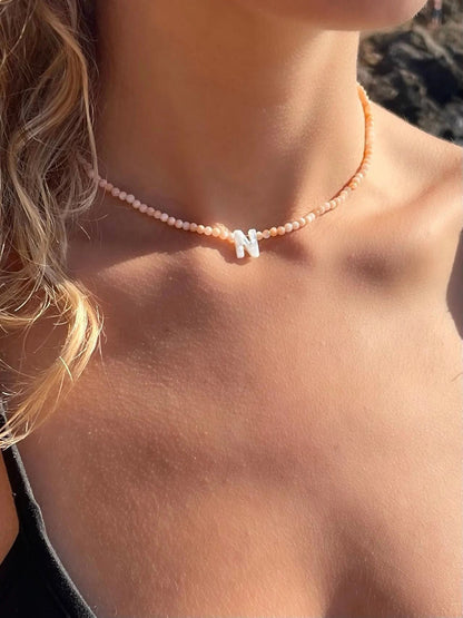 Summer Glow Initial Choker