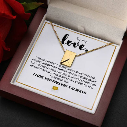 Eternal Love Letter Necklace Gift