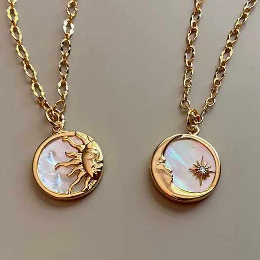 Celestial Harmony Sun & Moon Necklaces