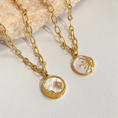Celestial Harmony Sun & Moon Necklaces