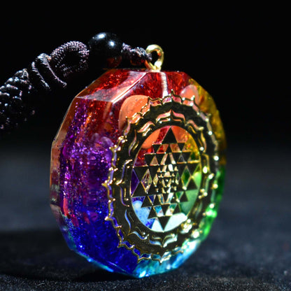 Energizing 7 Chakra Orgonite Pendant